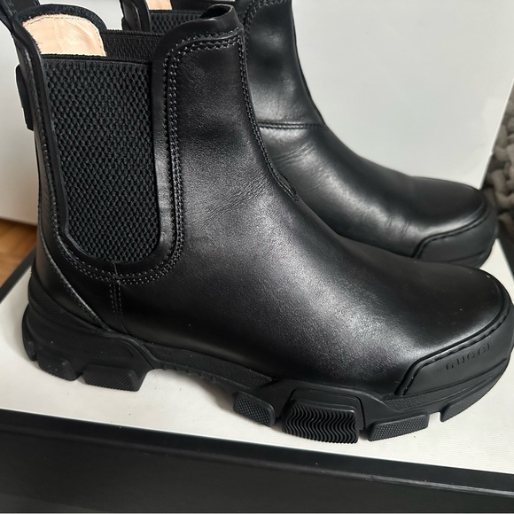 Gucci Shoes - Gucci Black Leather Ankle Boots